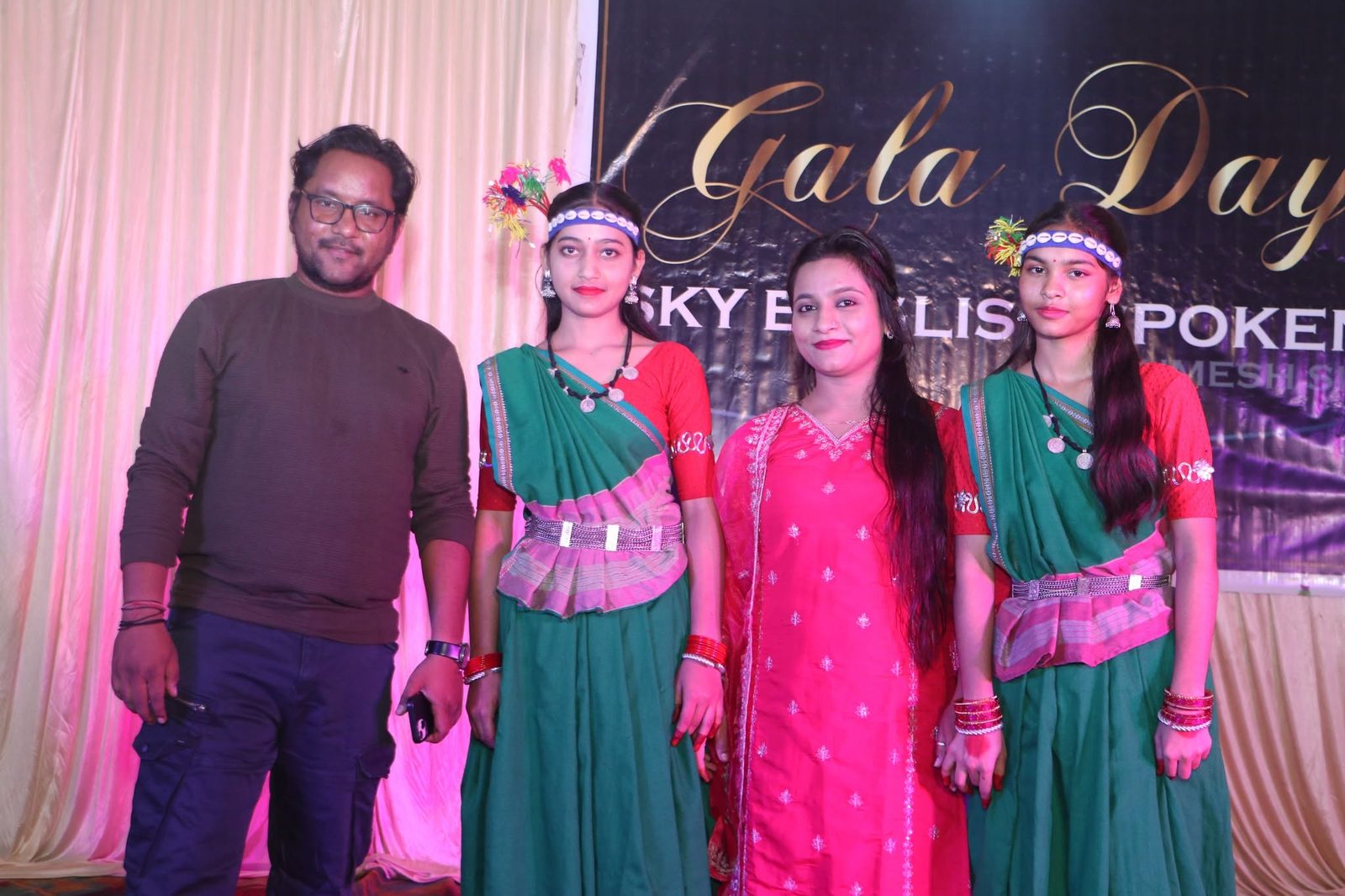 Students in a cultural group performance