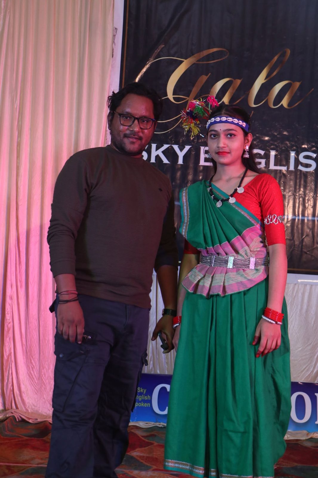 Cultural performer with Umesh Sir