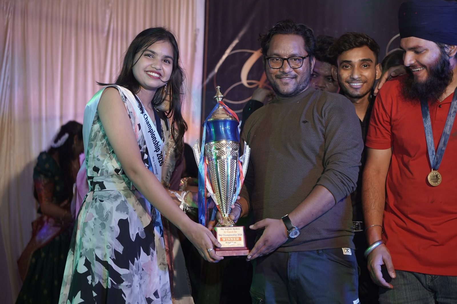 Trophy presentation at Sky English